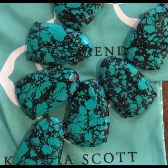 ISO——- Kendra Scott Variegated Teal Harlow🖤 - Picture 2 of 2